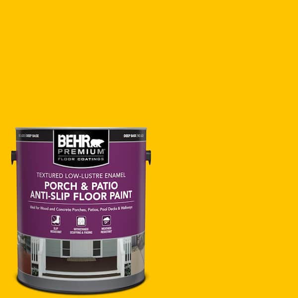 1 gal. #S-G-370 Citrus Splash Textured Low-Lustre Enamel Interior/Exterior Porch and Patio Anti-Slip Floor Paint