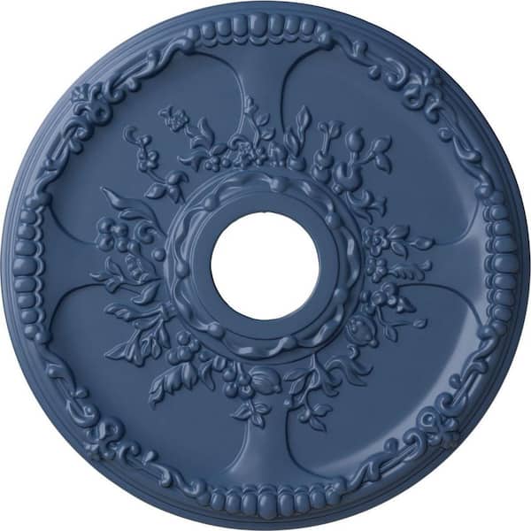 Ekena Millwork 1-3/8" x 18" x 18" Polyurethane Antioch Ceiling Medallion, Hand-Painted Americana