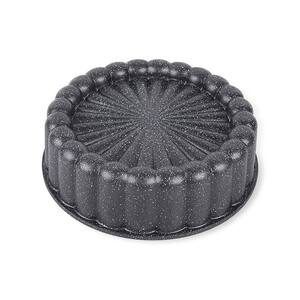 Baking Pan 2-Layer Nonstick Gray Marble Baking Pan, Die-Cast Aluminum Fluted Cake Pan, Oven Safe 450°F, Classic Gray