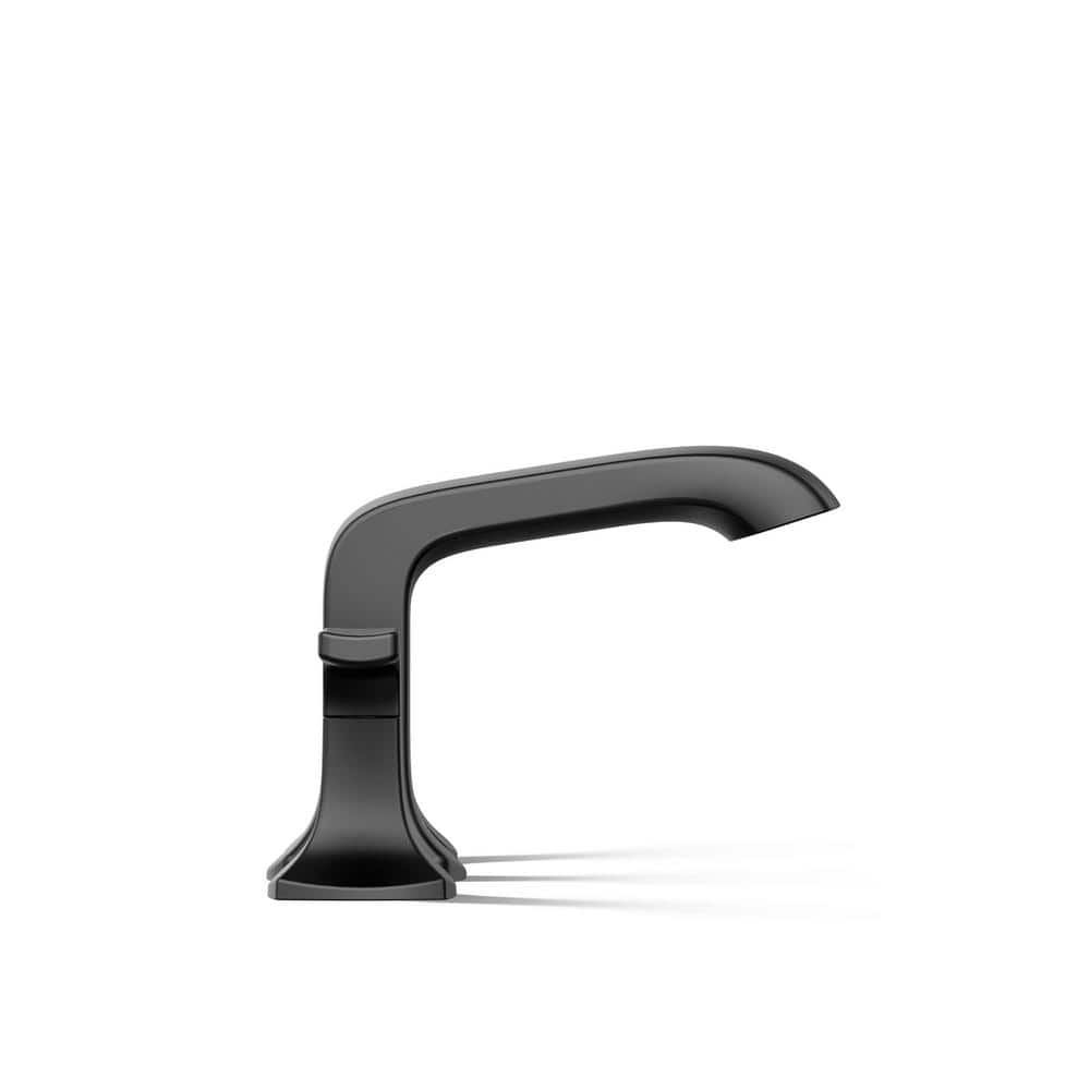 Matte Black Double Handle Widespread Bathroom Faucet