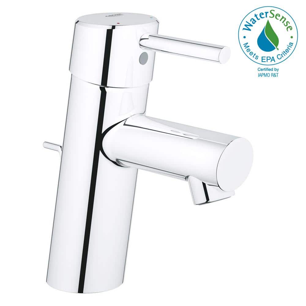 Brushed Nickel Modern Single Hole Bathroom Faucet