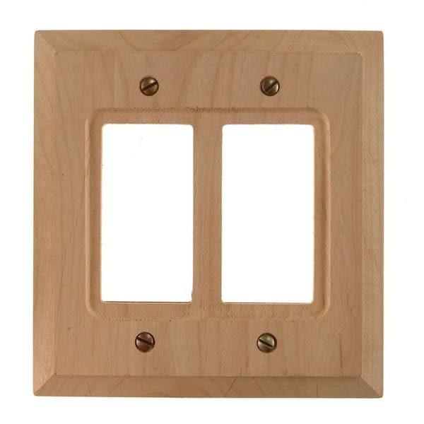 AMERELLE Wood 2-Gang Decorator/Rocker Wall Plate 180RR - The Home Depot