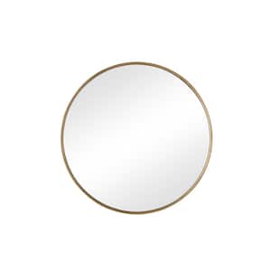 Sonora 23.75 in. W x 23.75 in. H Metal Brass Wall Mirror