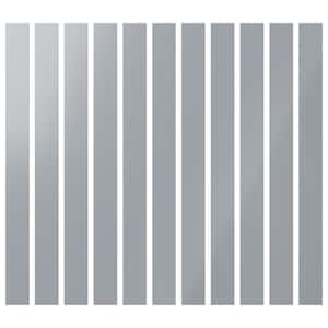 Adjustable Slat Wall 1/8 in. T x 4 ft. W x 4 ft. L Grey Acrylic Decorative Wall Paneling (11-Pack)
