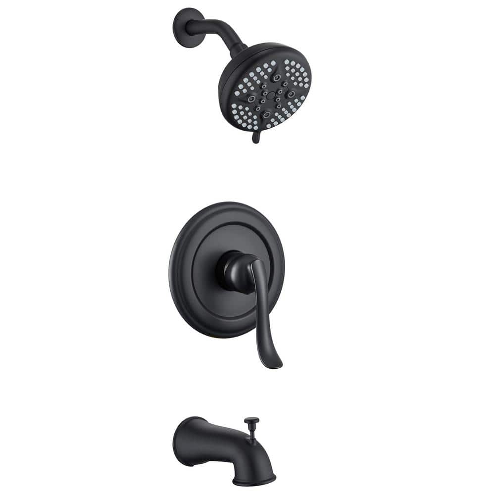 ELLO&ALLO SingleHandle 5Spray Handheld Tub and Shower Faucet with 5 in. Shower Head Combo in