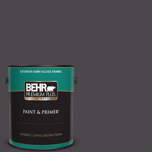 BEHR PREMIUM PLUS 1 gal. #N550-7 Catwalk Semi-Gloss Enamel Exterior Paint & Primer