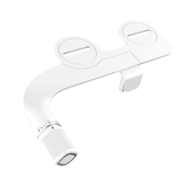 Ultra-Slim Bidet Attachment for Toilet, Dual Nozzle with Adjustable Cold Water Pressure and Stainless Steel Inlet