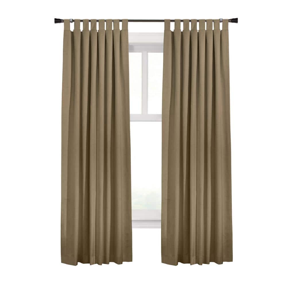Ventura Tab Top Pebble Polyester Smooth 52 in. W x 95 in. L Tab Top Indoor 