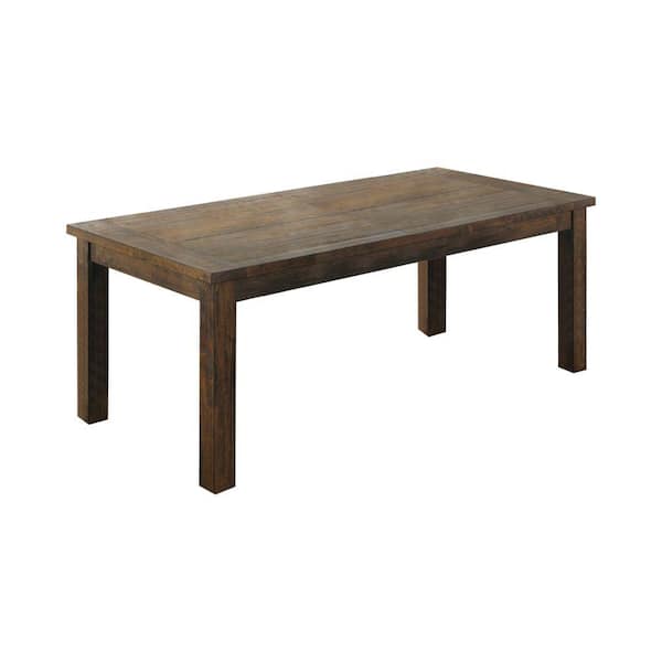 Benjara Modern Style 39.25 in. Brown Wooden Dining Table