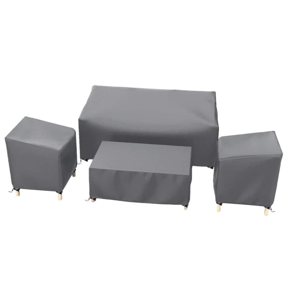 600D Patio Furniture Covers with Waterproof and Heavy Duty for Outdoor Chairs, Loveseat and Coffee Table, Grey (4-Pack) price history on PriceWatchPro