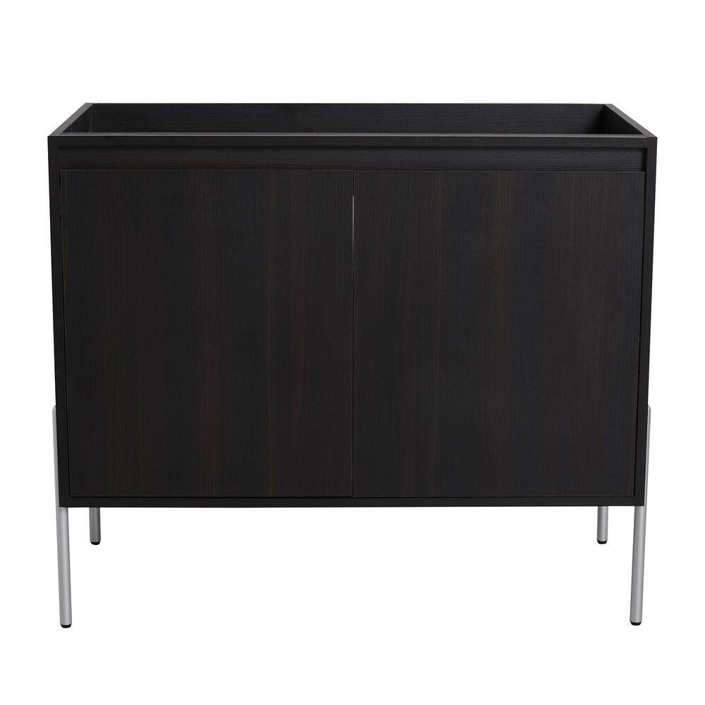 35.06 in. Freestanding Bath Vanity Cabinet without Top in Dark Oak Unassembled price history on PriceWatchPro