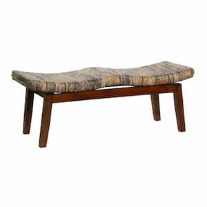 Brown Contemporary Bench 18 in. x 47 in. x 17 in.