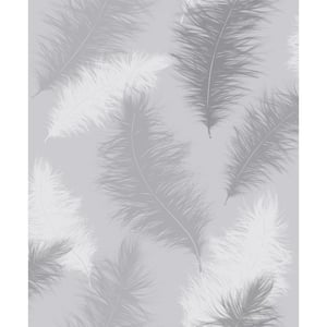 Sussurro Feather Grey Paper Strippable Roll (Covers 56 sq. ft.)