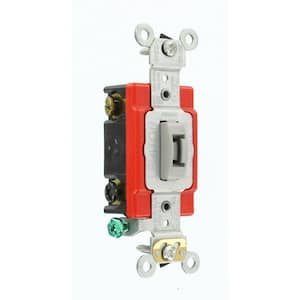 20 Amp Industrial Grade Heavy Duty 4-Way Locking Switch, Gray