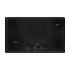 36 in. Radiant Electric Cooktop in Black Stainless Steel with 5 Elements Including Triple-Ring Element