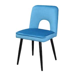 Nancy Teal Blue Velvet Upholstered Dining Chair (Set of 2)