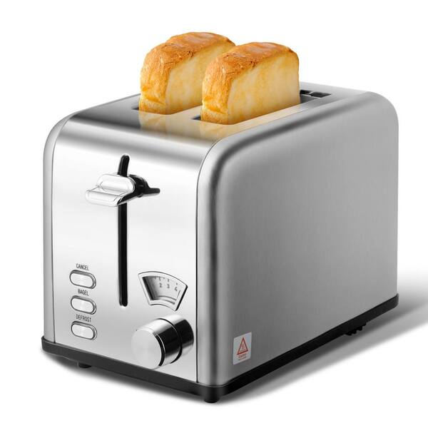 JEREMY CASS 825Watt 2Slice Stainless Steel Toaster, 5Browning