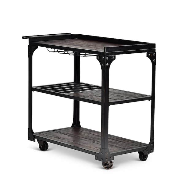 Steve Silver Sherlock Distressed Tobacco Server Cart SH200CART