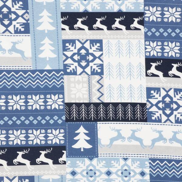 The Company Store Company Cotton Family Flannel Holiday Pup Extra Small  Blue/Multi Dog Pajamas 60016 - The Home Depot