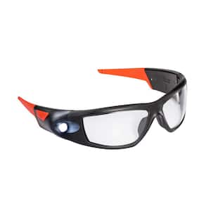 SPG500 Rechargeable LED Safety Glasses with Spot Beam, ANSI Z87 Standards, 2 Scratch Resistant Lenses, UV Protection