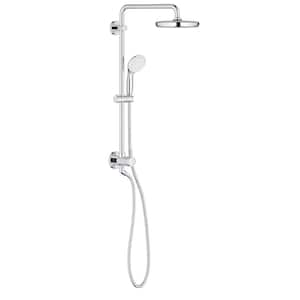 2-spray 8.25 in. Dual Shower Head and Handheld Shower Head in Chrome