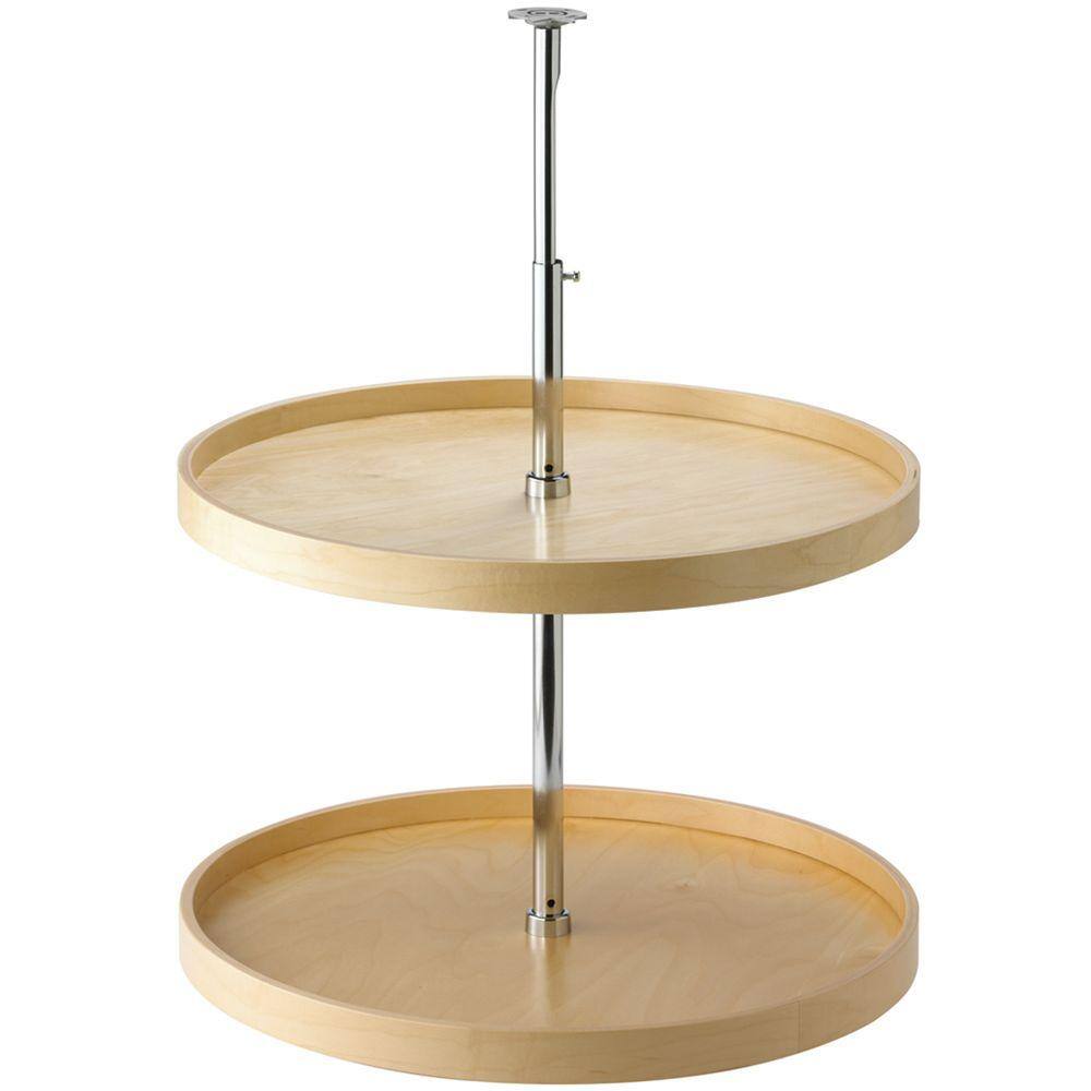 Knape & Vogt 31.5 in. x 28 in. x 28 in. Full Round Wood Lazy Susan