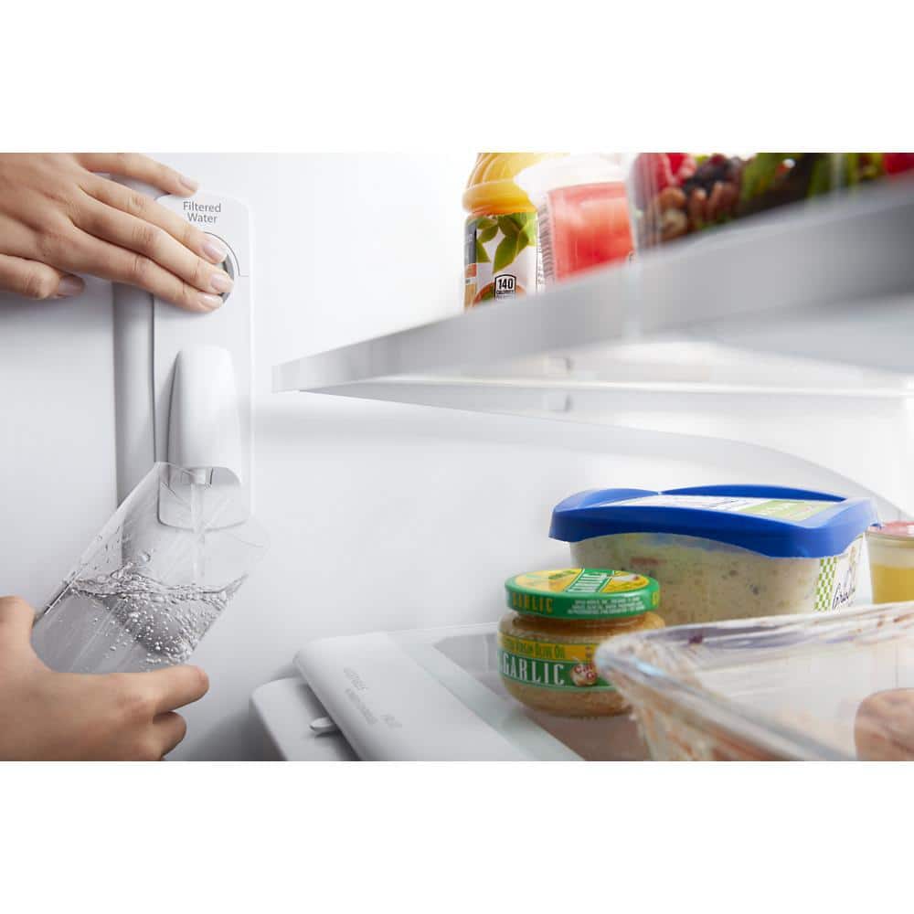 Whirlpool 36" Wide Black Stainless Steel French Door Refrigerator