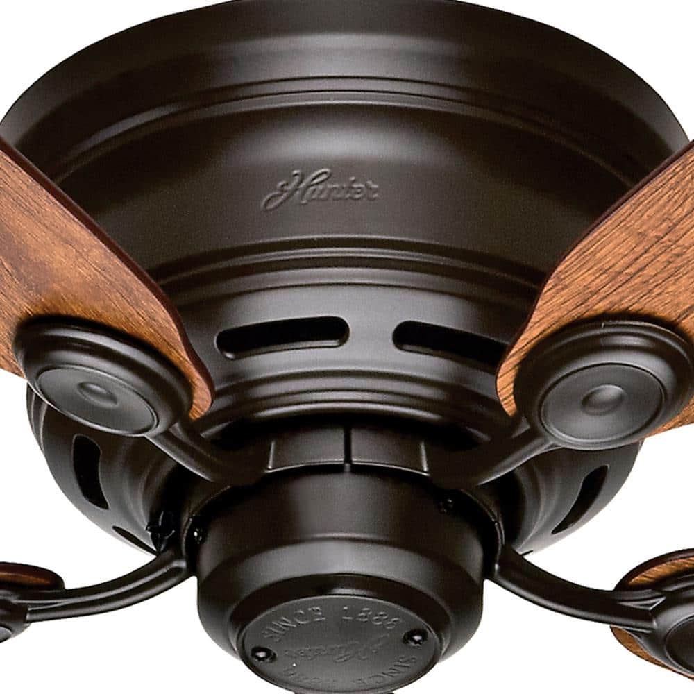 42" New Bronze Low Profile Ceiling Fan with Oak Blades