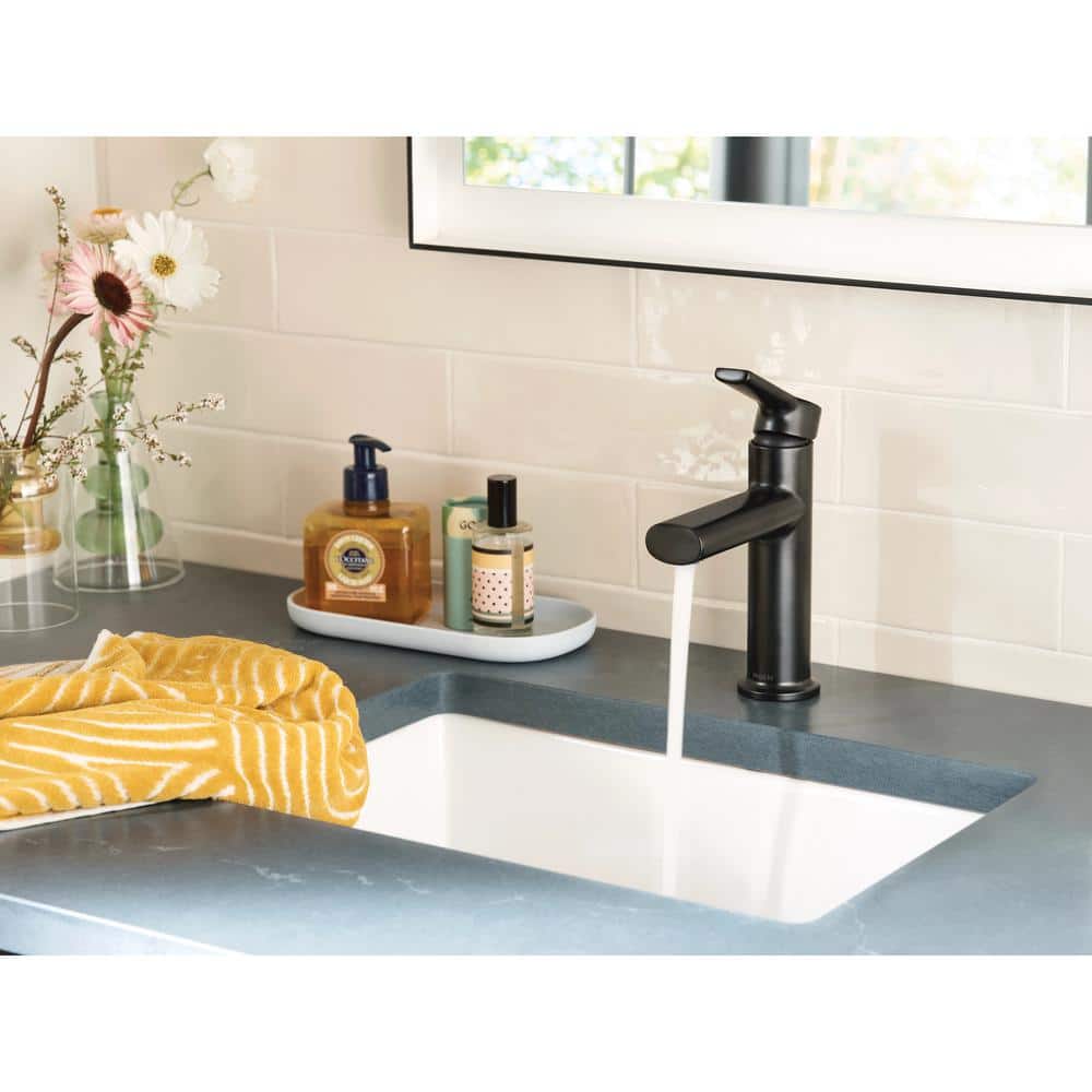 Matte Black Modern Single Handle Bathroom Faucet