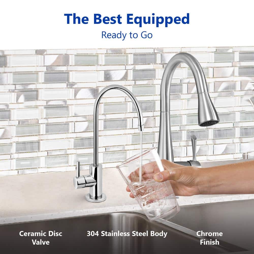 Modern Chrome High-Arc Drinking Water Faucet