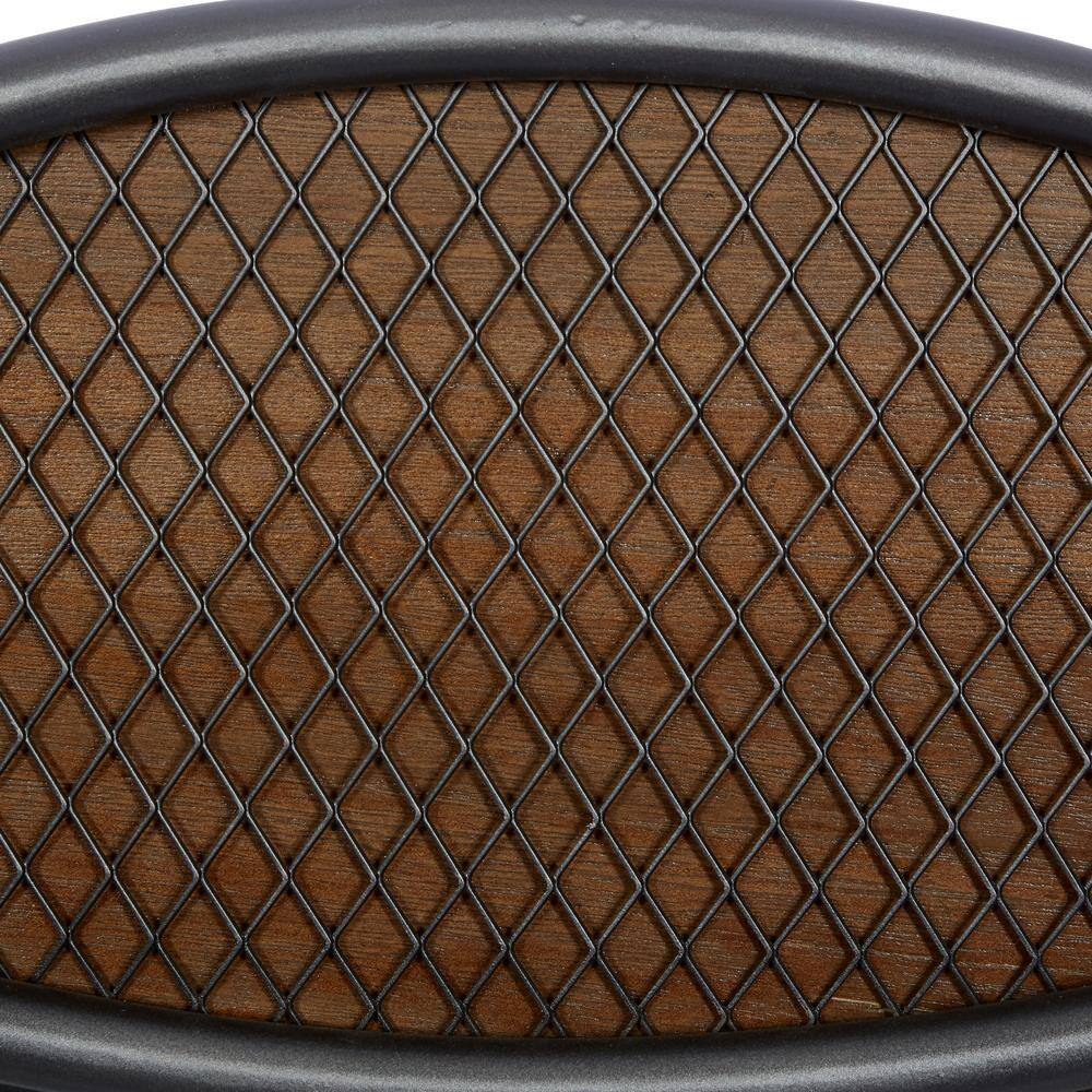 Brown Wood Industrial Round Wall Mirror 32"