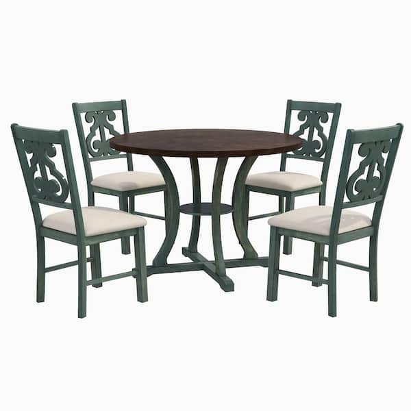 Greenish Antique Blue Dining Set, Harper Reclaimed Hardwood Dining Tables And Chairs