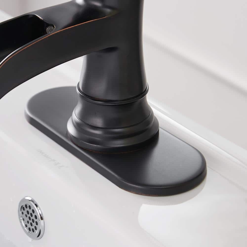 Oil Rubbed Bronze Single-Handle Waterfall Bathroom Faucet