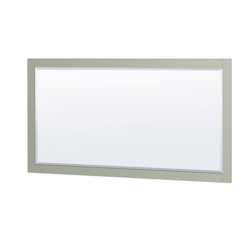 Sheffield 60" Light Green Single Bathroom Vanity with Carrara Marble Top