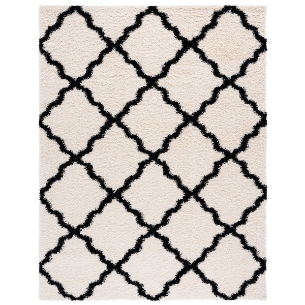 Townsend 8 ft. x 10 ft. Ivory/Black Geometric Area Rug
