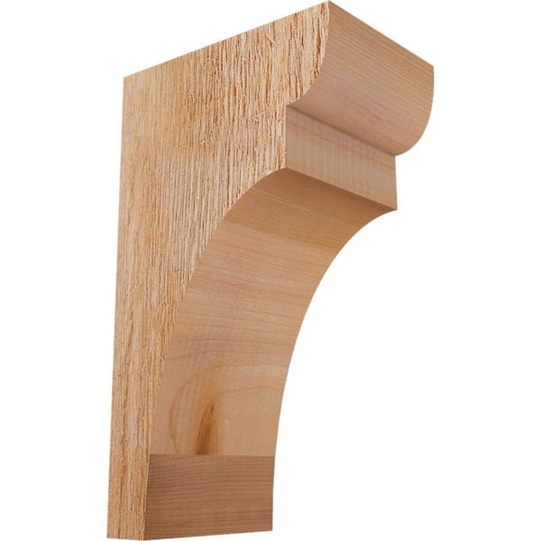 Ekena Millwork 4 in. x 6 in. x 10 in. Western Red Cedar Yorktown Rough Sawn Corbel