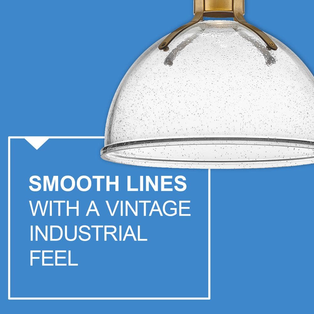 Heritage Brass Argo LED Bowl Pendant with Clear Seedy Glass
