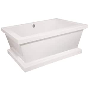 Davinci 70 in. Acrylic Flatbottom Air Bath Bathtub in White