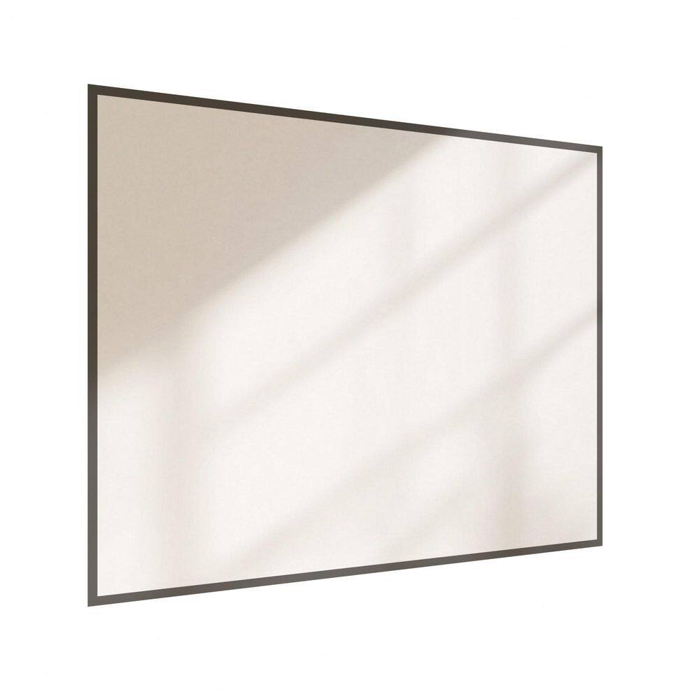 48 in. W x 40 in. H Rectangle Aluminum Framed Wall Bathroom Vanity Mirror in Matte Black price history on PriceWatchPro