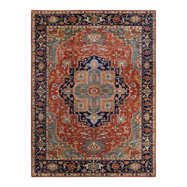 Solo Rugs Serapi One-of-a-Kind Traditional Orange 10 ft. x 14 ft. Hand Knotted Tribal Area Rug