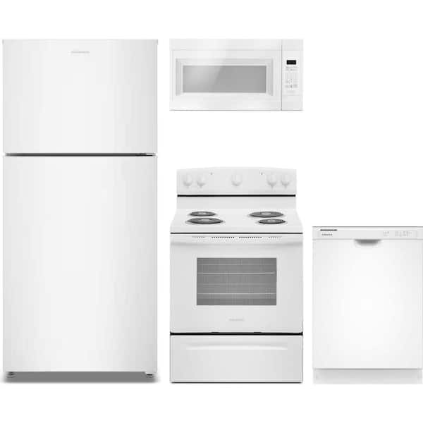 19 cu. ft. Freestanding Refrigerator with 4 Element Freestanding Electric Range and Dishwasher with 3-Cycles