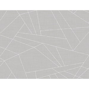Geometric Triangles Grey Paper Non-Pasted Strippable Wallpaper Roll (Cover 60.75 sq. ft.)