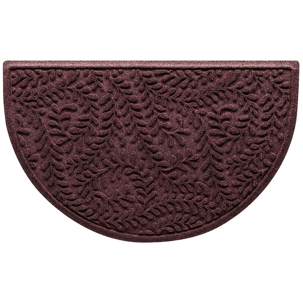 Waterhog Boxwood Bordeaux 24 in. x 39 in. Half Round PET Polyester Indoor Outdoor Doormat price history on PriceWatchPro