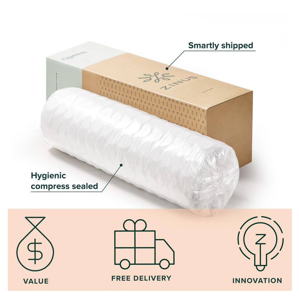 King Size Gray Eurotop Gel Memory Foam Hybrid Mattress