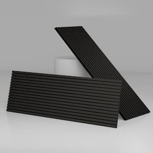 94.5 in. x 23.75 in. x 0.875 in. Black Iron Style Square Edge MDF Decorative Acoustic Wall Panel (2-Pieces/31.17 sq.ft.)