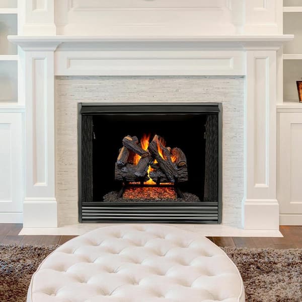アメリカン‼️ Reviews for Duluth Forge Vented Natural Gas Fireplace Log Set - 18