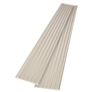 Fluted Silver Lustre 2/3 in. x 1/2 ft. x 8-1/2 ft. Water Resistant PVC Decorative Wall Panel 8-Pieces Covers 36 Sq. Ft.