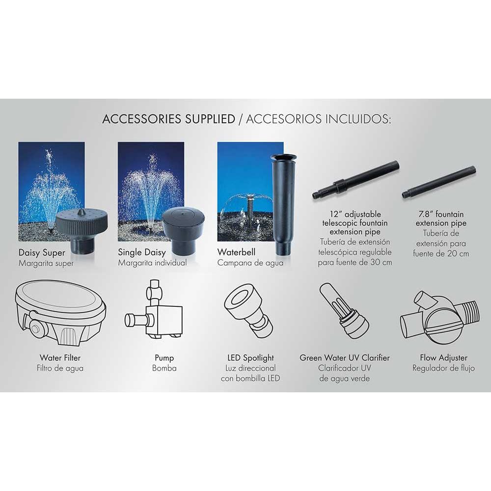 Pennington Black 0.4 HP Electric Submersible Pond Pump Kit