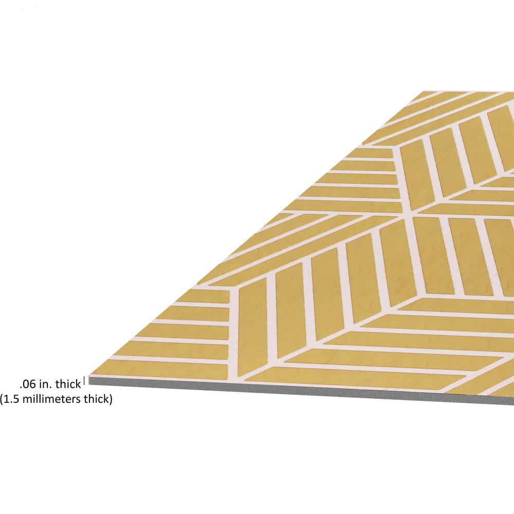 Latte Pattern Self-Adhesive 12-Inch Vinyl Floor Tiles