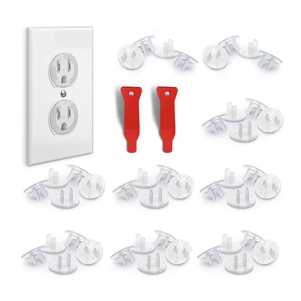 Outlet Covers and Removal Tool, Shock Prevention, Plug Covers for Power Sockets (48-Pack)